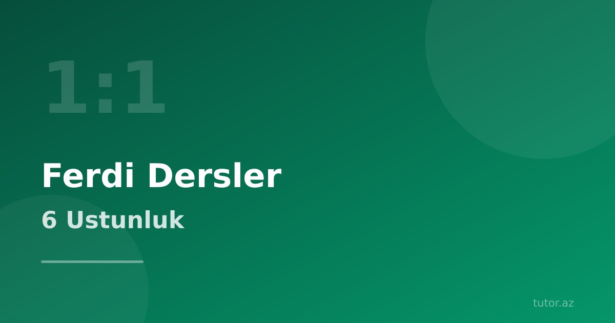 Fərdi dərslərin faydaları: qrup dərslərindən nə fərqi var?