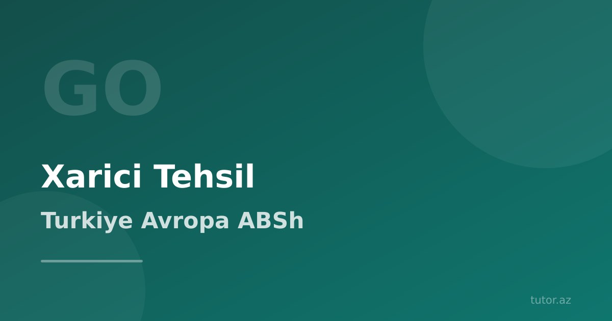 Xarici ölkədə təhsil: Türkiyə, Avropa, ABŞ — azərbaycanlı tələbə üçün